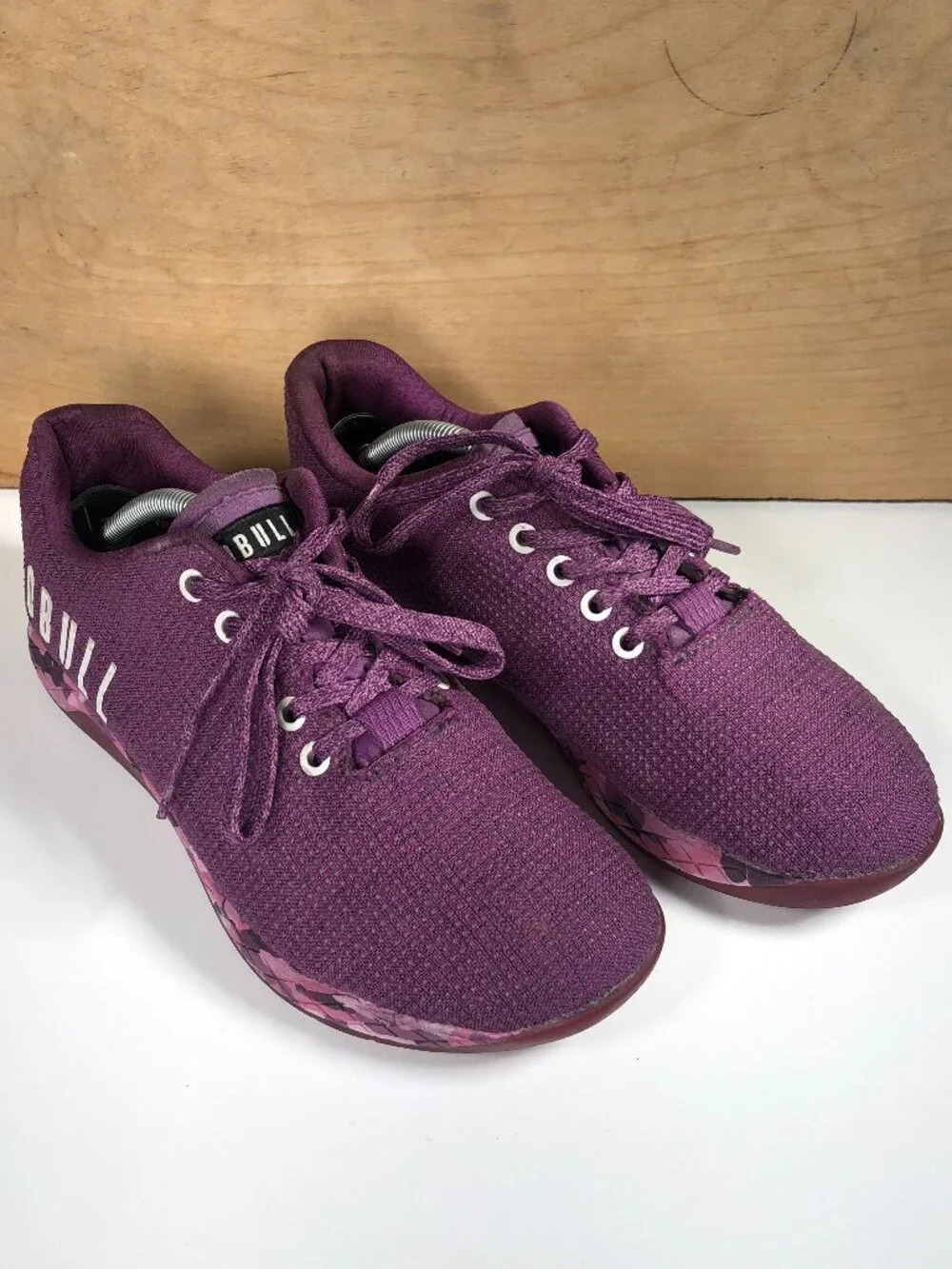 NOBULL Women 8.5 /Men 7 Outwork Purple Superfabric Cross Training Shoes Gum Sole